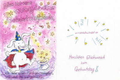 Magische Geburtstagskarte